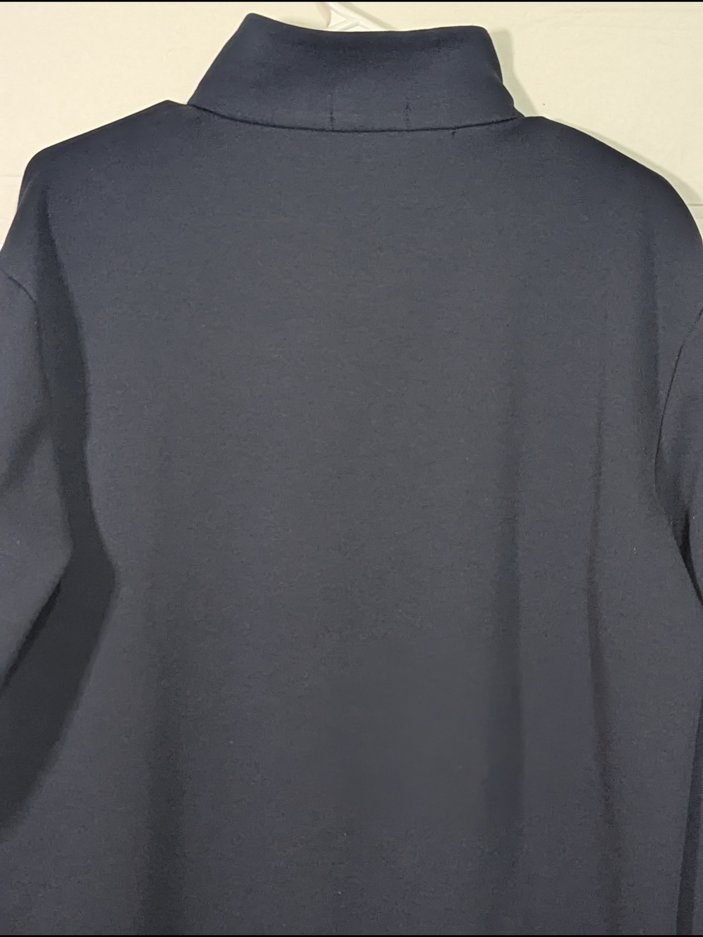 Polo Ralph Lauren Men's Large Navy Quarter Zip Pullover Sweatshirt Logo Spellout - Picture 9 of 11